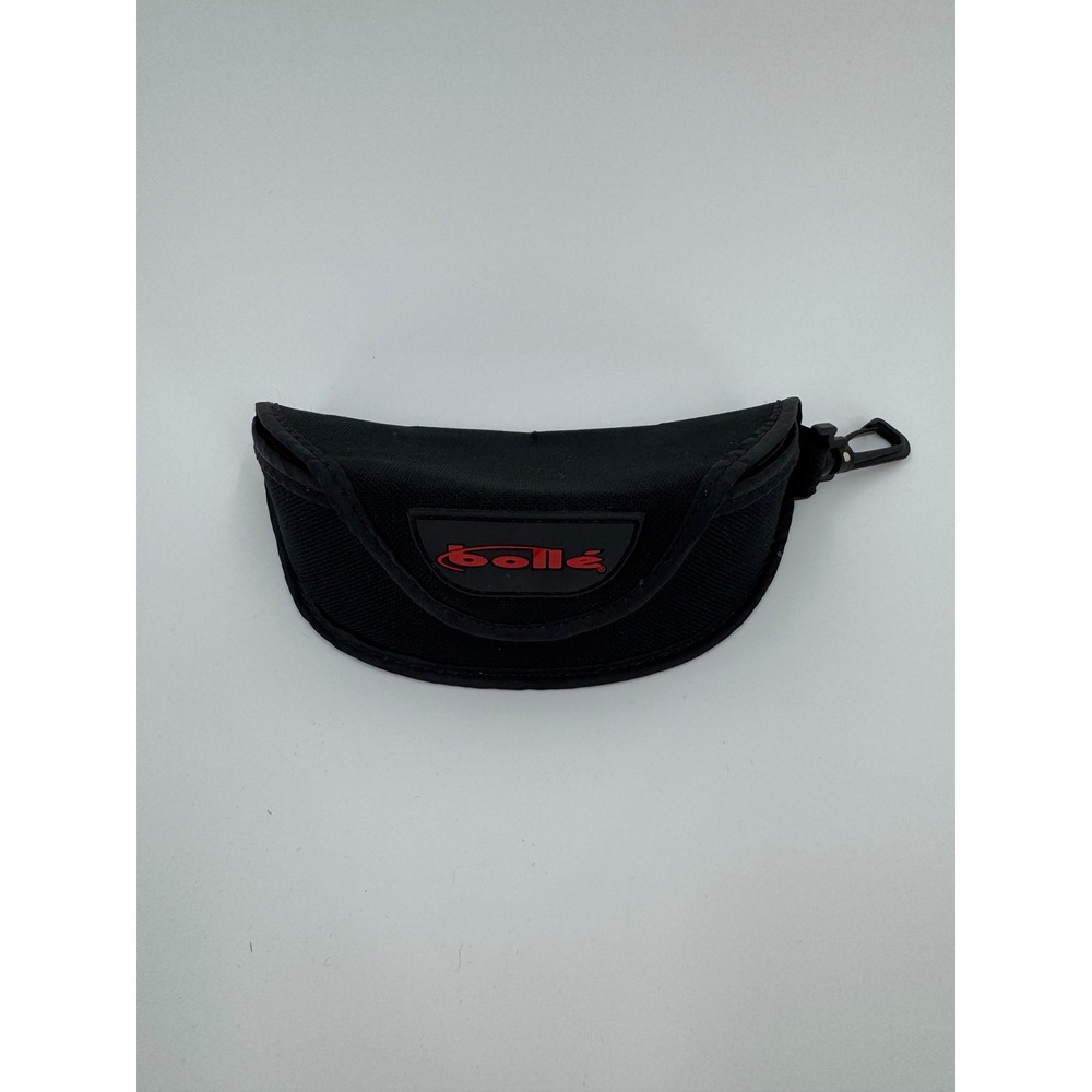Bolle Black Sunglasses Case Semi Rigid Protective Pouch with Clip‎ Red Logo